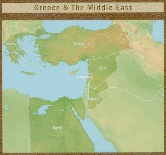 Rotsklim atlas Griekenland en het Midden-Oosten Egypte Griekenland Jordanië Libanon Syrië Turkije