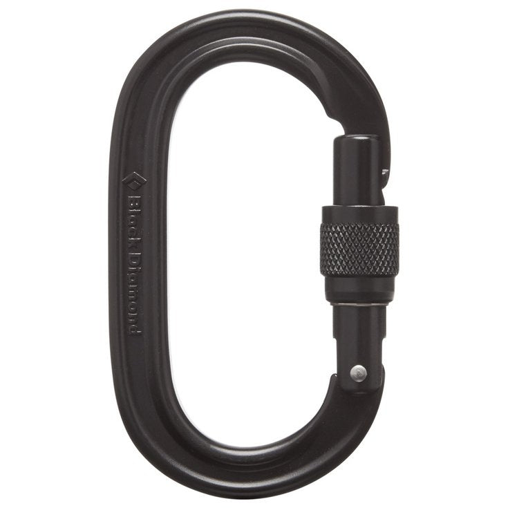 Black Diamond Oval Keylock Black Screwgate