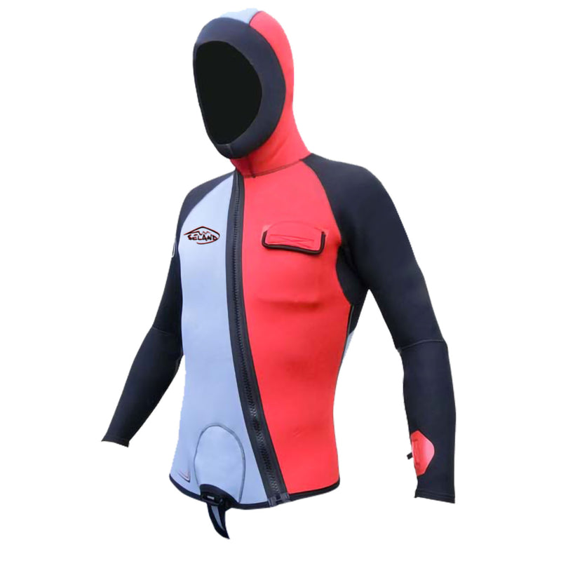 Seland Bitet Plush canyoning Jacket Grijs Rood