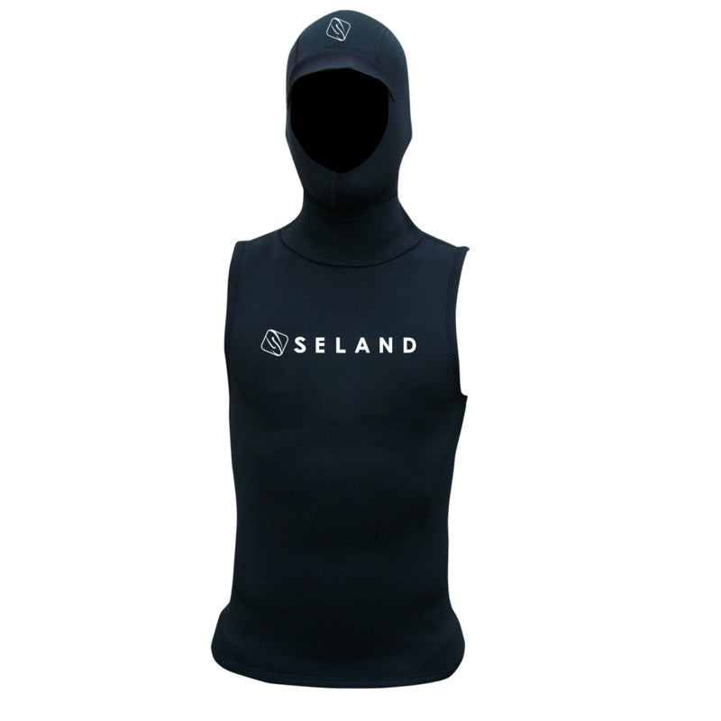 Seland Super stretch neoprene waistcoat with cap - size S