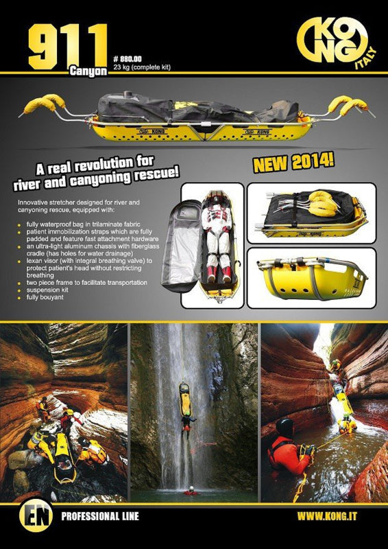 Kong 911 CANYON Rescue Stretcher Drijvend
