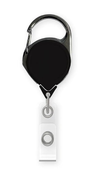 Key-Bak RETRACT-A-BADGE KARABINER BADGEHOUDER - ZWART