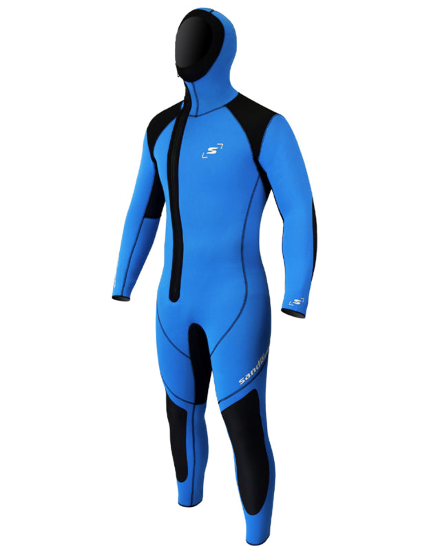 Sandiline Canyoningpak met capuchon 6,5 mm thermo BLAUW