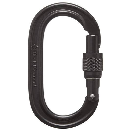Black Diamond Oval Keylock Black Screwgate